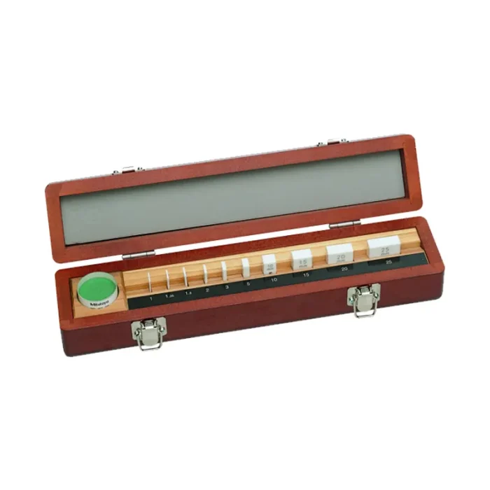 Bộ Căn Mẫu Ceramic Mitutoyo Hệ Inch 10 Miếng Cấp 2, Có Kèm Kính Song Phẳng 0.5" Mitutoyo, 516-190-11
