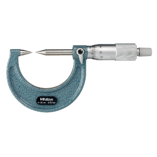 Panme Cơ Đo Ngoài Đầu Nhọn Đo Rãnh Mitutoyo 1-2", 30°, 112-226